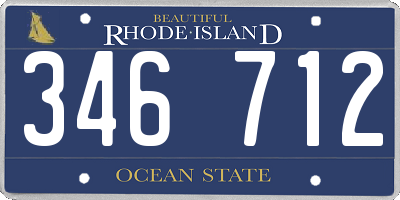 RI license plate 346712