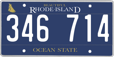RI license plate 346714