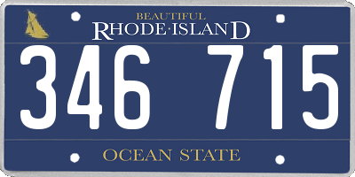 RI license plate 346715