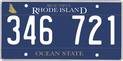 RI license plate 346721