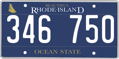 RI license plate 346750