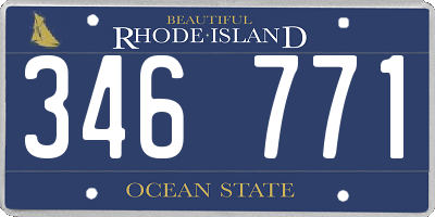 RI license plate 346771