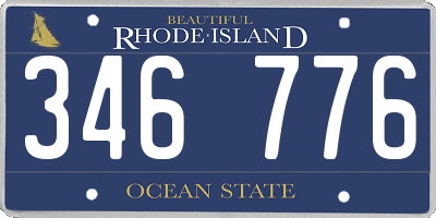 RI license plate 346776