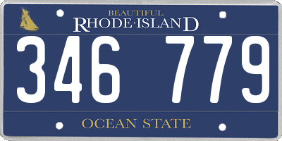 RI license plate 346779