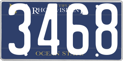 RI license plate 3468