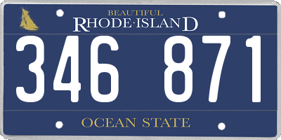 RI license plate 346871