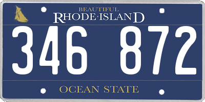 RI license plate 346872