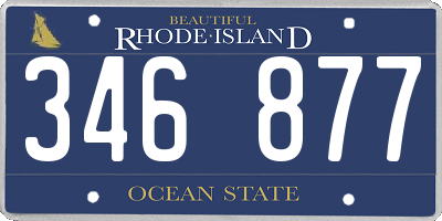 RI license plate 346877