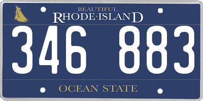 RI license plate 346883