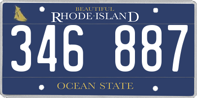 RI license plate 346887