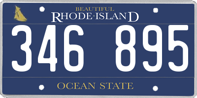 RI license plate 346895