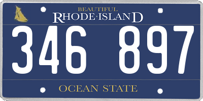 RI license plate 346897