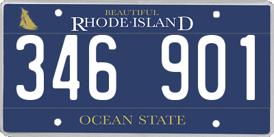 RI license plate 346901