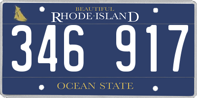 RI license plate 346917