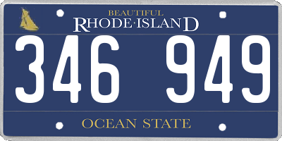 RI license plate 346949