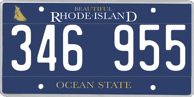 RI license plate 346955