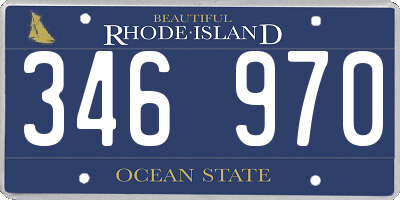 RI license plate 346970