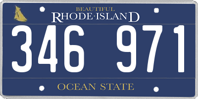 RI license plate 346971
