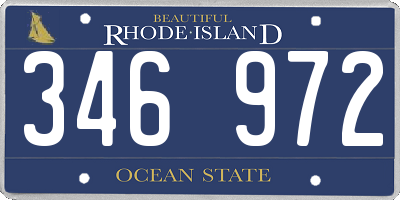 RI license plate 346972