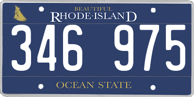 RI license plate 346975