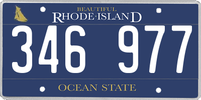 RI license plate 346977