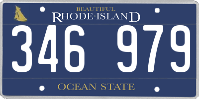 RI license plate 346979