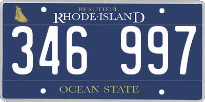 RI license plate 346997