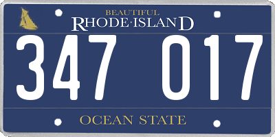 RI license plate 347017