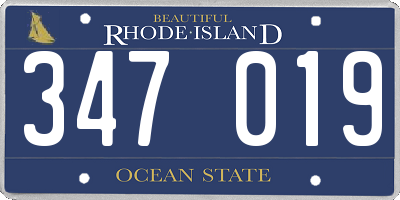 RI license plate 347019