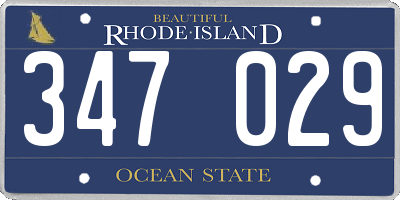 RI license plate 347029