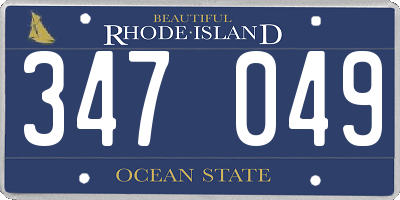 RI license plate 347049
