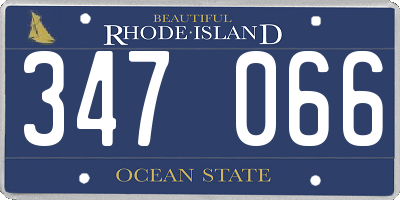 RI license plate 347066