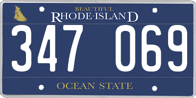 RI license plate 347069