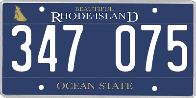 RI license plate 347075