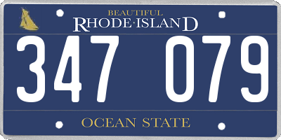 RI license plate 347079