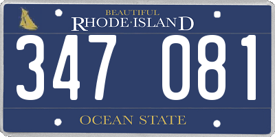 RI license plate 347081