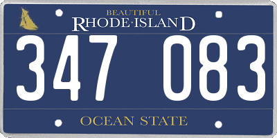 RI license plate 347083