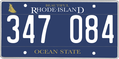 RI license plate 347084