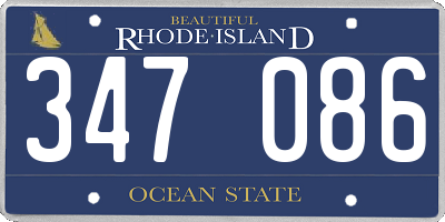 RI license plate 347086