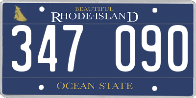 RI license plate 347090
