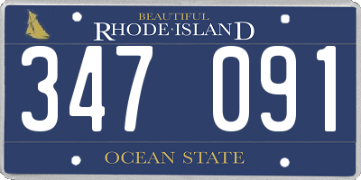 RI license plate 347091