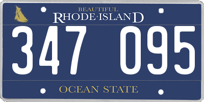 RI license plate 347095