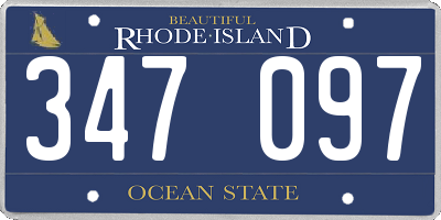 RI license plate 347097