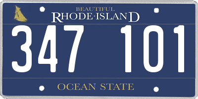 RI license plate 347101