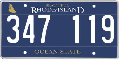 RI license plate 347119