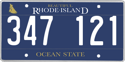 RI license plate 347121