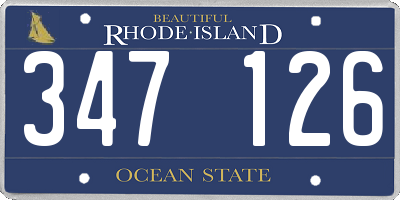 RI license plate 347126