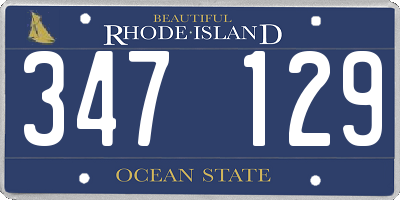 RI license plate 347129