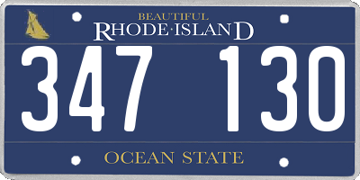 RI license plate 347130