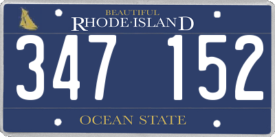 RI license plate 347152